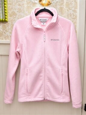 Columbia Light Pink Full-Zip Fleece Jacket